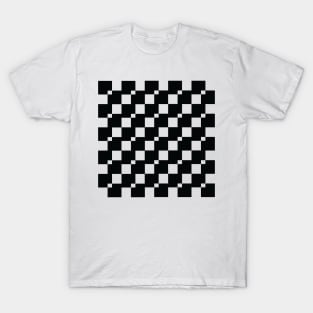 Black and White Midcentury Modern Checkerboard T-Shirt